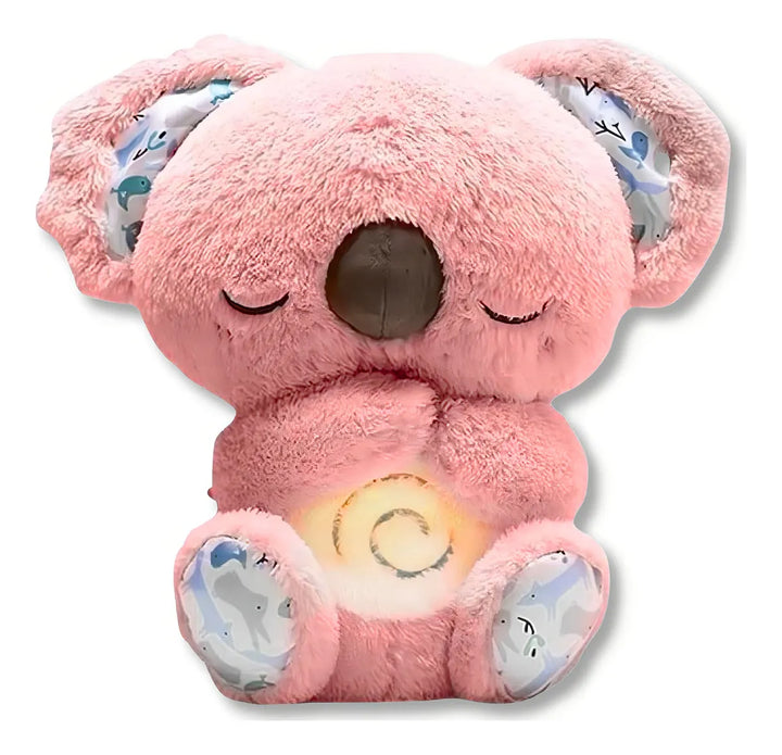 Koala Rosado Peluche Que Respira, Luces Y Sonido 3 Funciones
