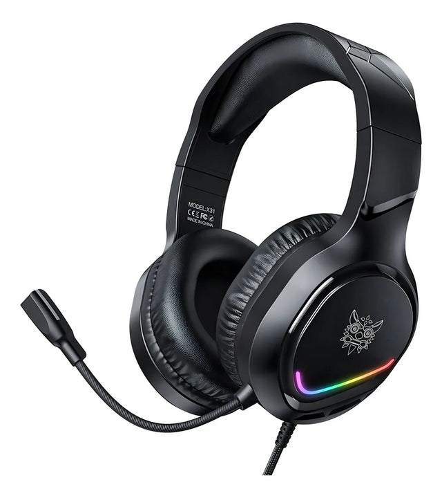 Auriculares profesionales para jugadores Onikuma X31 Rgb negros