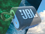 Altavoz Portátil Jbl Go 3 Eco Bluetooth Impermeable, 5 Horas Color Gris