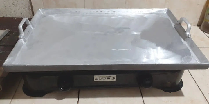 Plancha Asadora De Aluminio Para Cocina Estufa 55 Cm X 34 Cm Gris