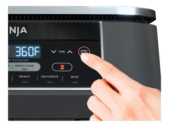 18lb Ninja Dz201 Freidora De Aire Air Fryer 7.6l 6 Funcione Gris Oscuro