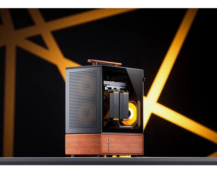 Jonsbo T7 Negro Micro Atx Pc Caso Chasis De Aluminio Con