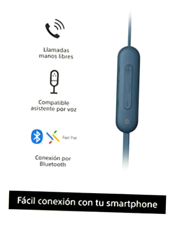 Audífonos Sony Inalámbricos In-ear Wi-c100 Color Azul