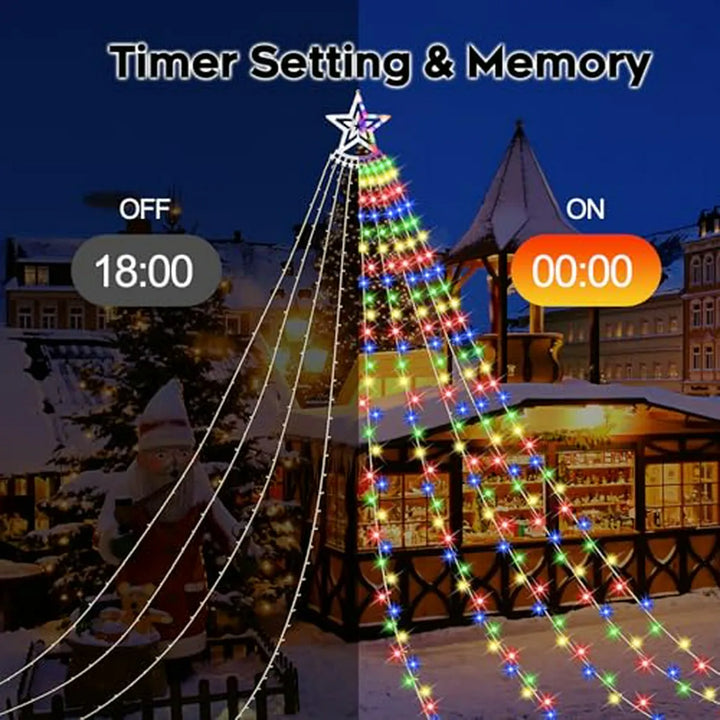 Luces Led Estrella Para Decoración Navideña Exterior 350 Led