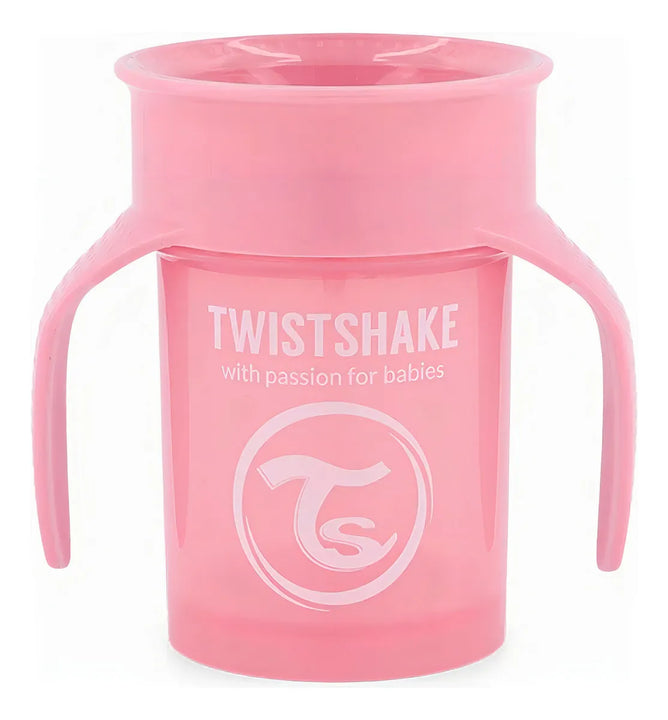 Vaso 360 Twistshake - Vaso De Entrenamiento Niños 230 Ml Color Rosa pastel Liso