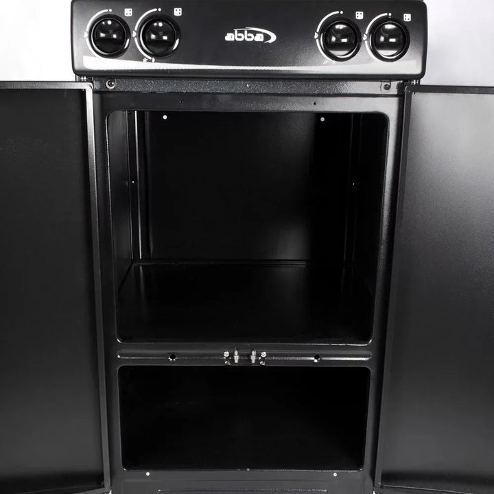 Estufa De Piso Abba 4 Puestos Gas Natural Ab 100-5n N Color Negro