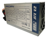 Fuente De Poder Atx 680w V.2 Pc 20-24 Pin Sata Ide Color Plateado 110V