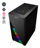 Chasis Gamer + 3 Fans Rgb Onyx Jx116 Atx / M-atx / Itx Negro