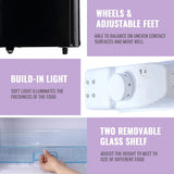 Mini Refrigerador 3.5 Pies Cúbicos Doble Puerta Negro