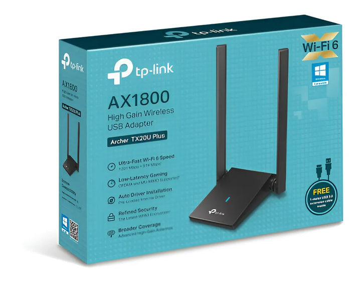 Archer Tx20u Plus Adaptador Usb Wifi 6 Con 2 Antenas Ax1800