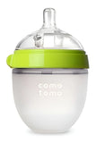 Comotomo biberón de silicona 150ml anticólico color verde 2 unidades