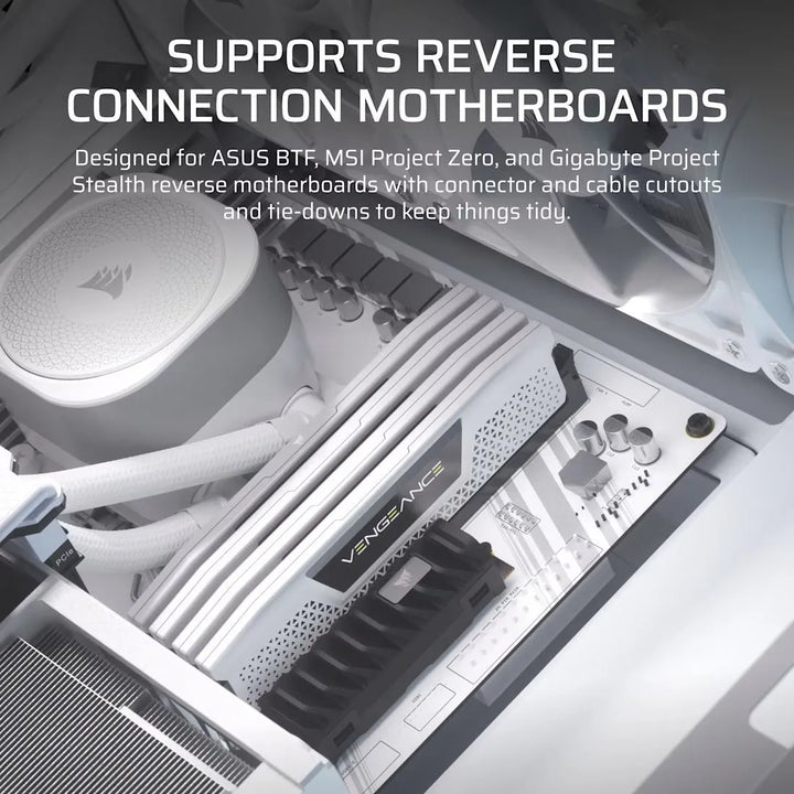 Corsair 4000d Frame Rs Argb: Chasis Atx Y 3 Ventiladores Blanco