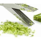 Tijera De Verduras Para Cocina 5 Hojas En Acero Inoxidable