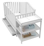 Cuna Convertible 4 En 1 Con Cambiador Y Cajón Blanca
