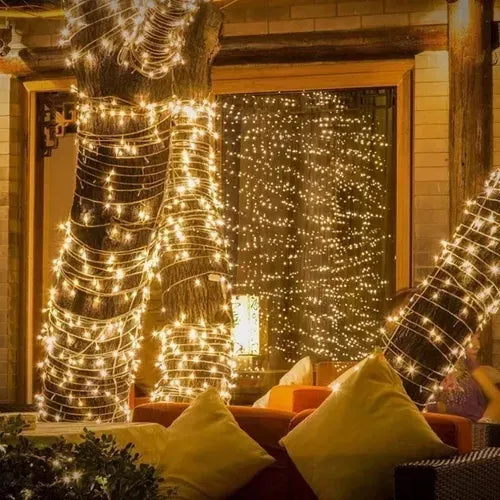 Luces Navidad Decorativas Por 100 Mts Y 1000 Leds Navideñas Amarillo