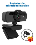 Webcam Camara Web Linkon 2k 1440p Usb Microfono + Tripode Color Negro