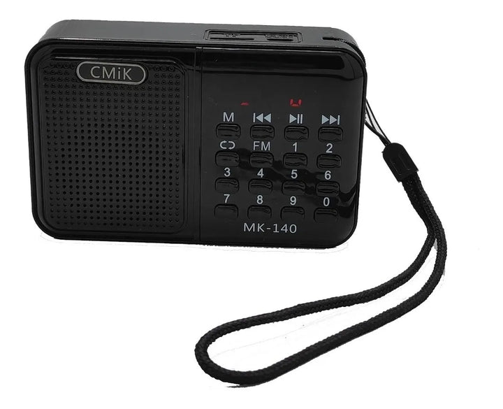Radio Portatil Altavoz Fm Usb Sd Análogo Recargable Bolsillo