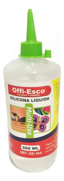 Silicona Liquida 500ml Offi-esco X3 Unidades Transparente