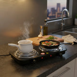 Fogon Eléctrico 2 Puestos Estufa 5 Niveles De Temperatura