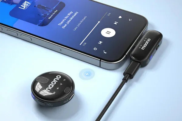 Micrófono Maono de doble solapa Wm620 Lightining para iPhone