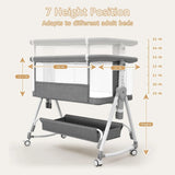 Moisés Para Bebé 3 En 1 Cuna Portátil Ajustable Gris