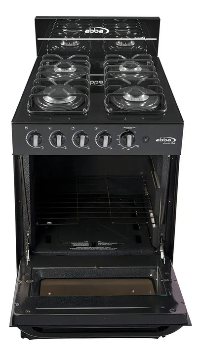 Estufa Con Horno Abba 4 Puestos Gas Propano Ag 101-5 Color Negro