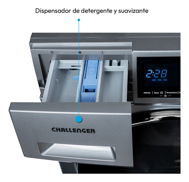 Lavadora / Secadora Inventer con panel digital 14kg Challenger