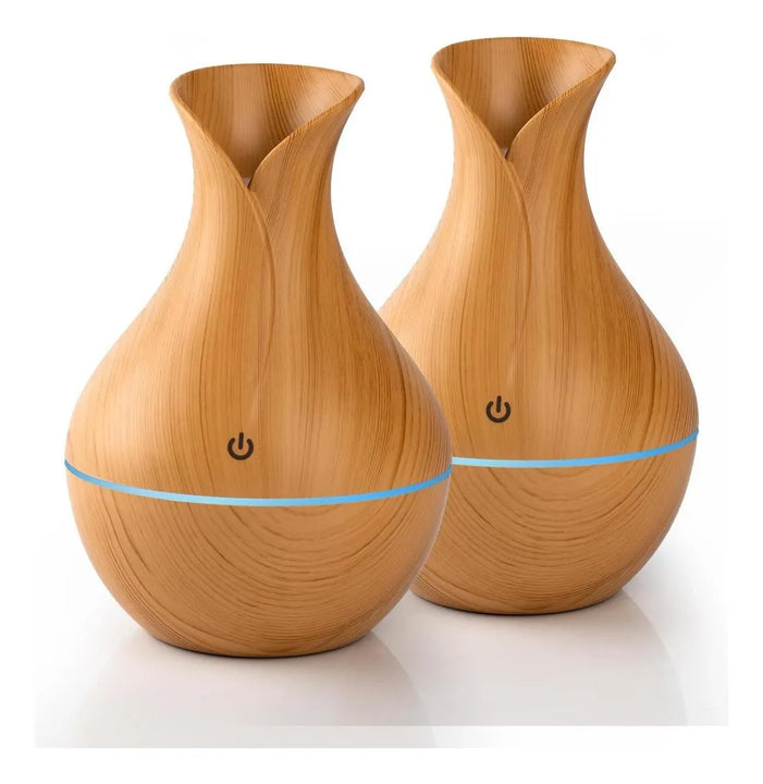 Humidificador Energy Plus Beige, Combo de 2 Difusores de Aceites Esenciales, Luz LED Relajante, Capacidad 200 ml, Ideal para Aromaterapia y Mejorar la Calidad del Aire.