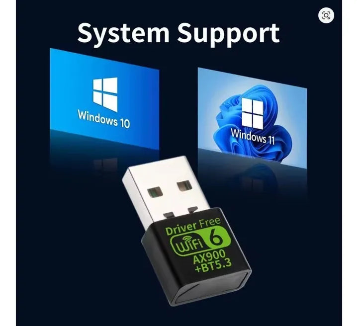 Adaptador Ax900 Wifi 6 + Bluetooth 5.3