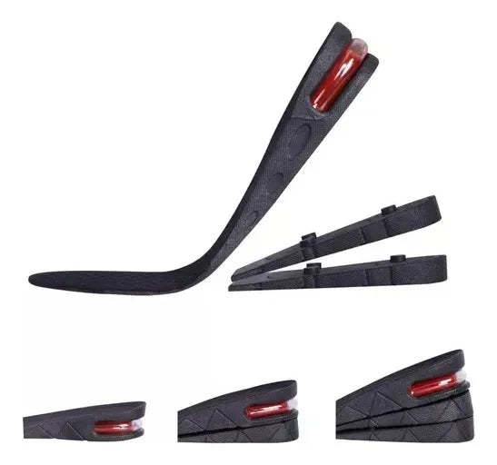 Plantillas Aumento Altura Estatura 3-7cm Zapatos Color Negro Tamaño De La Plantilla Ajustable