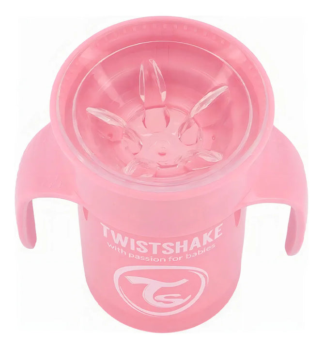 Vaso 360 Twistshake - Vaso De Entrenamiento Niños 230 Ml Color Rosa pastel Liso