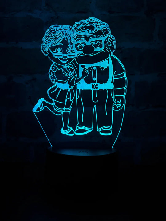 Lámpara De Noche Led Up Carl Y Ellie Decoración Regalo Negro