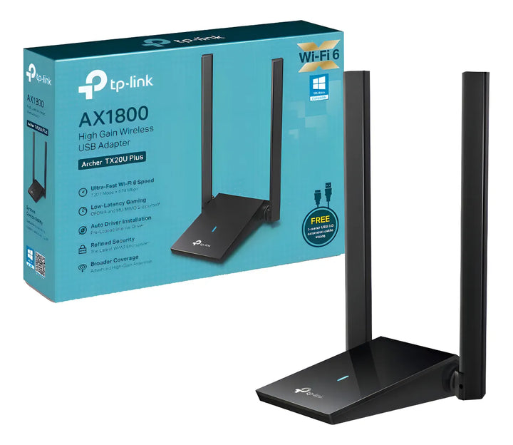 Archer Tx20u Plus Adaptador Usb Wifi 6 Con 2 Antenas Ax1800