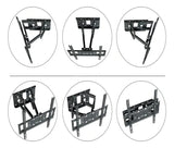 Soporte Tv Pared Doble Brazo 40-80 Pulgadas Vesa Articulado Color Negro