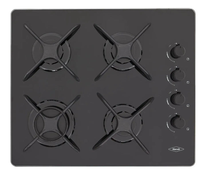Estufa De Empotrar Cristal 60x43 Cm Gas Natural Haceb Color Negro