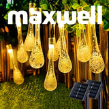 Guirnalda Solar Hada Gotas Maxwell 7m 30 Luces Led Navidad