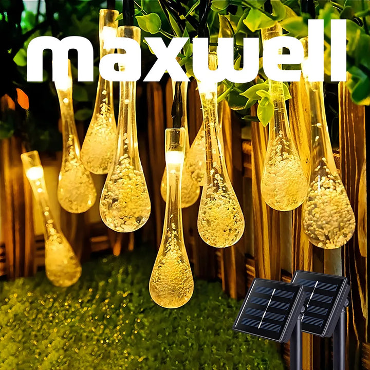 Guirnalda Solar Hada Gotas Maxwell 7m 30 Luces Led Navidad