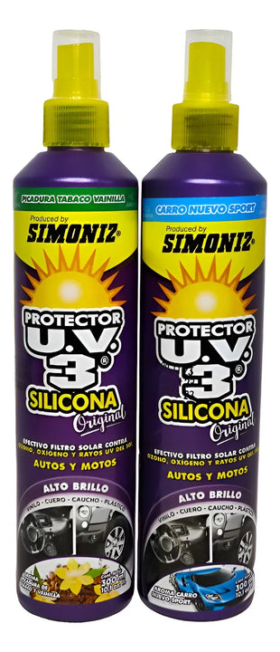 Silicona Limpia Protege Filtro Uv Carros Motos Aromas Brillo 1