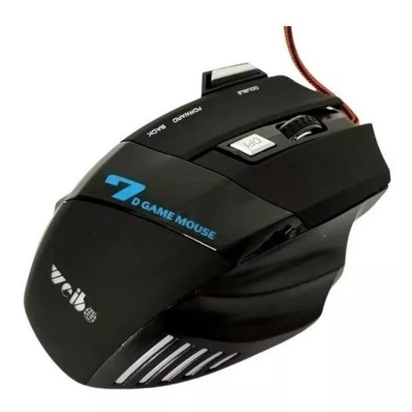 Mouse gamer de juego Weibo X7 3200 dpi negro