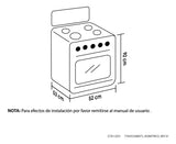 Estufa Romero Ultra Haceb 50 Cms Gas Natural Inox Color Negro