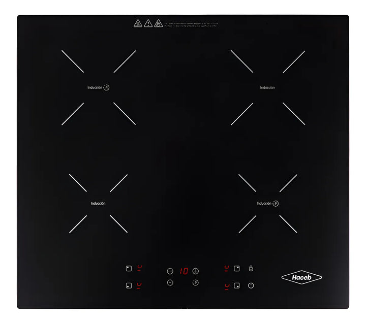 Estufa De Empotrar Inducción Negra 60cm Eléctrica 220v Haceb Negro