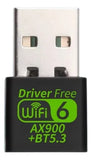 Adaptador Ax900 Wifi 6 + Bluetooth 5.3