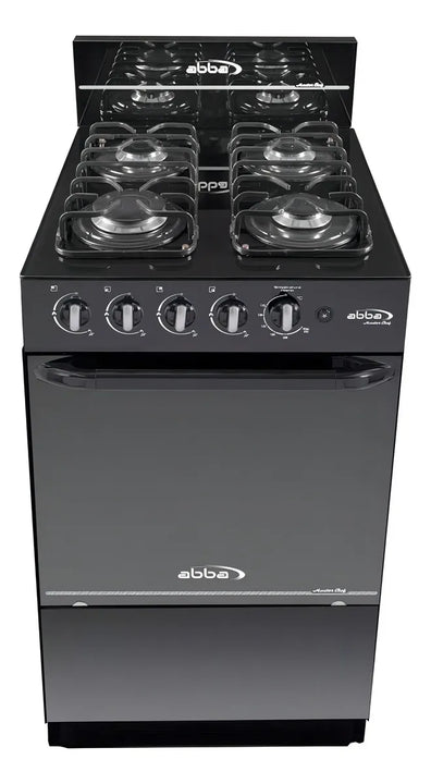 Estufa De Piso Con Horno Abba 4 Pts Gn Ag101-5n Negro
