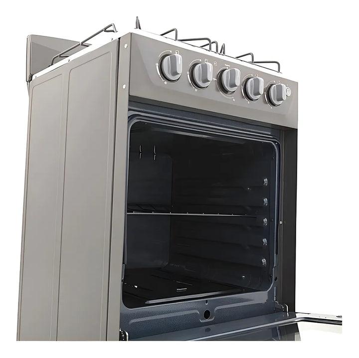 Estufa Romero Mixta Haceb 50 Cms Gas Propano Plata Negro Gas Envasado