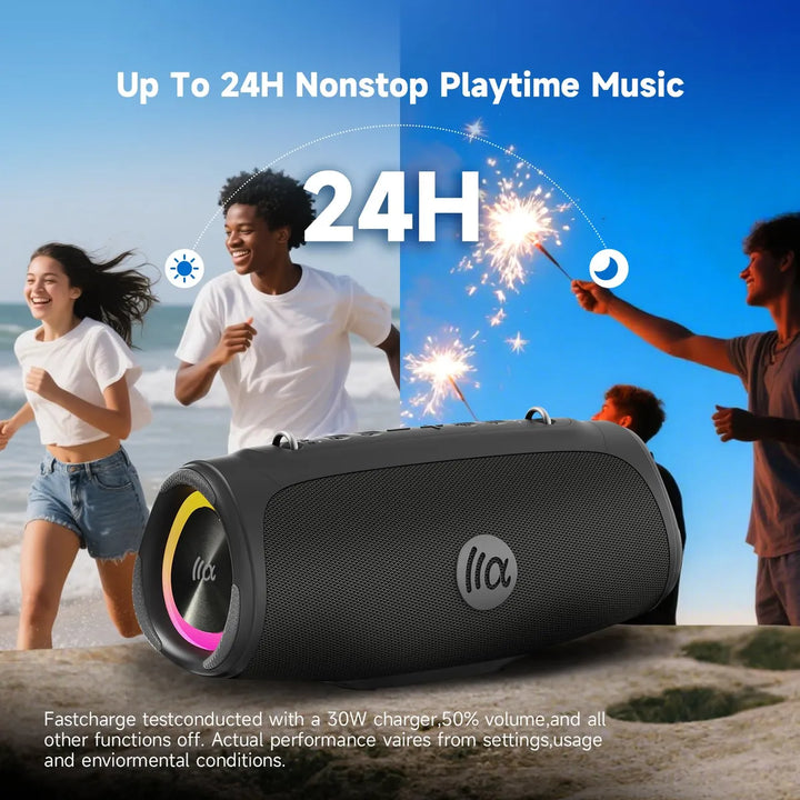 Altavoz Bluetooth Portátil 60 W Impermeable Ipx7 Para Fiesta