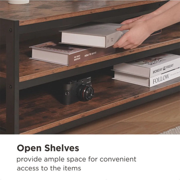 Soporte Tv 37''»70''/40kg + Mueble 3 Estantes Techgo Mstv-1s Marrón