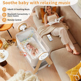 Cuna Mecedora Para Bebé Portátil Con Control Remoto Y Blueto
