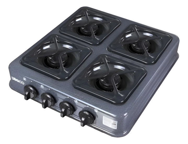 Estufa De Mesa A Gas Natural Sueco 4 Puestos Negro
