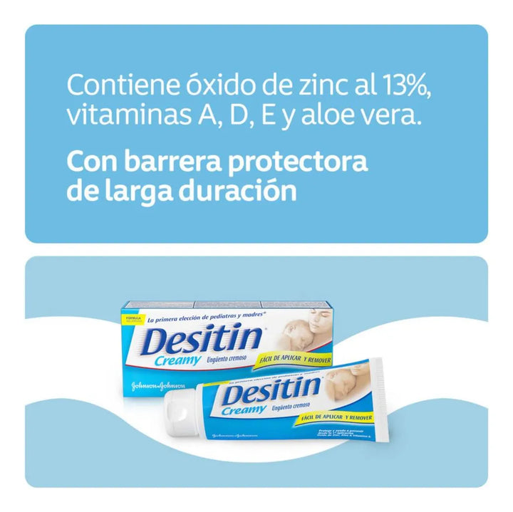 Crema Antipañalitis Desitin Creamy Aloe Y Vitamina E 57 G