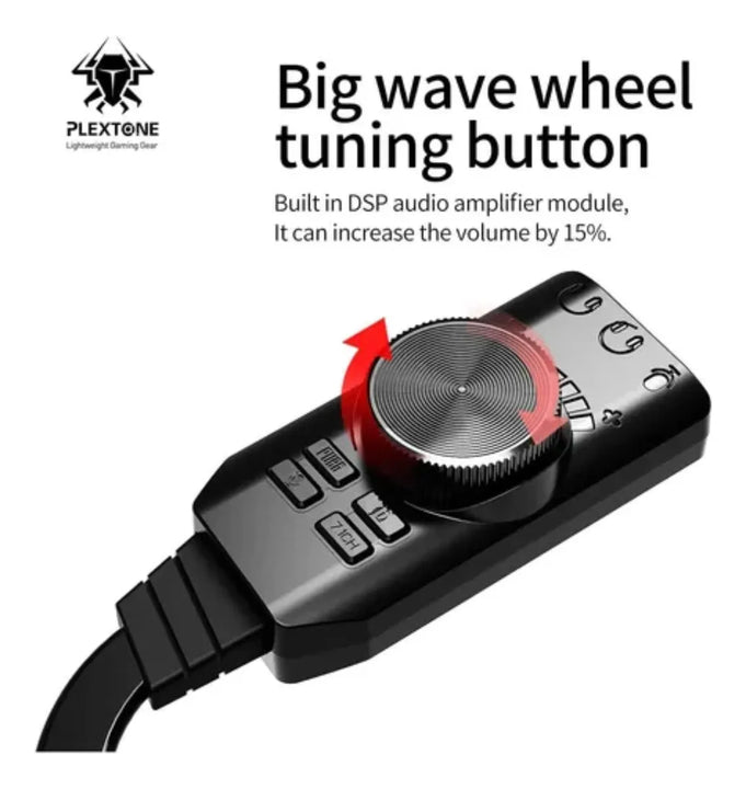 Tarjeta De Sonido Gamer Usb De 7.1 Control Vol Gs3 Mark Ii